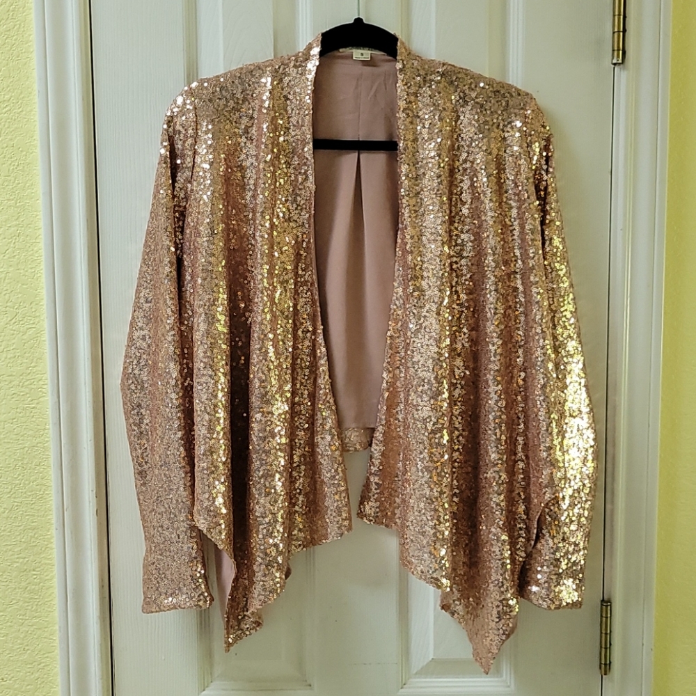 Rose Gold Sequin Jacket/Blazer
